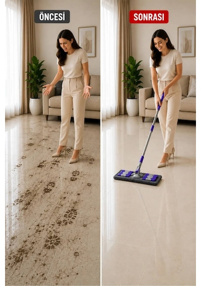 Mikrofiber 5 Adet Mandallı Mop Uyumlu Süper Emici Lazer Kesim Yoğun Dokulu Yedek Mop Bezi Antrasit