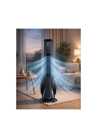 Kule Tipi Vantilatör Turbo Akıllı Fan - Hava Temizleme & Aromaterapi Özellikli - 70w Serinletici Fan