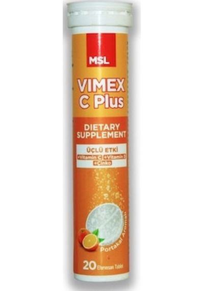 Msl Vimex C Plus Üçlü Etki 20 Efervesan Tablet -11-