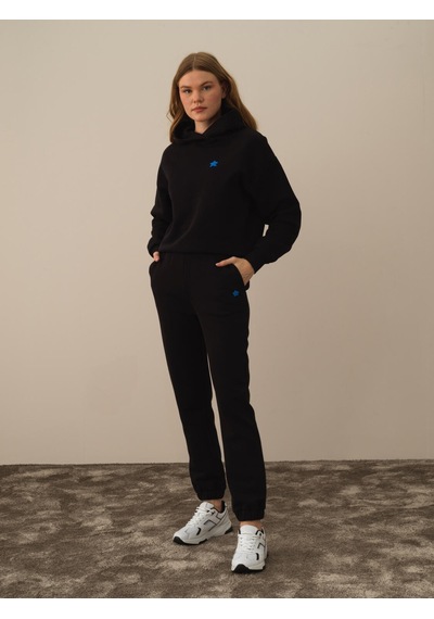 Xint Siyah Pamuk Dokulu Regular Fit Sweat Pantolon 470423