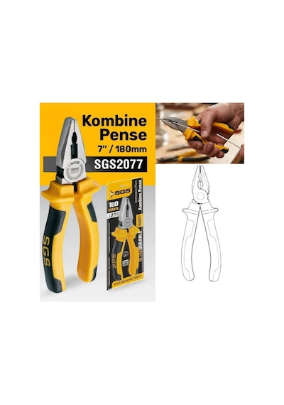 Sgs Sgs2077 Kombine Pense 7" 180mm