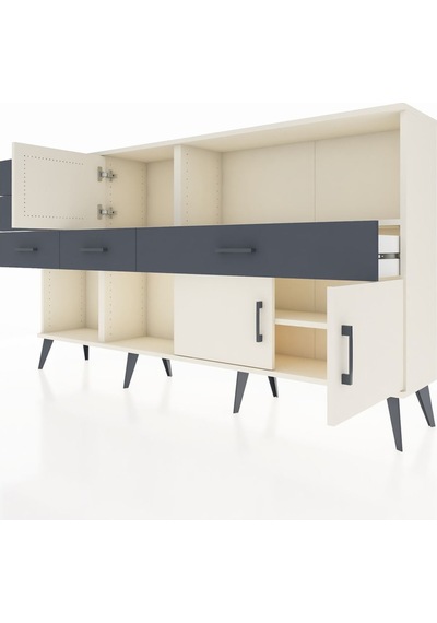 Arges Konsol 2 Raflı 5 Çekmeceli 3 Kapaklı 176x30x99 Aytaşı-aytaşı/antrasit Aytası/antrasıt - Aytası Arges Konsol 2 Raflı 5 Çekmeceli 3 Kapaklı 176x30x99 Aytaşı-aytaşı/antrasit Aytası/antrasıt - Aytası