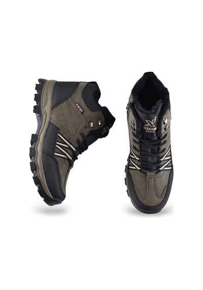 Papatay K8 Tam Ortopedik Taban Outdoor Kışlık Erkek Bot Ayakkabı Kaymaz Taban Vizon