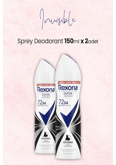 Rexona 72 Saat Invisible Kadın Sprey Deodorant 2 x 150 ML