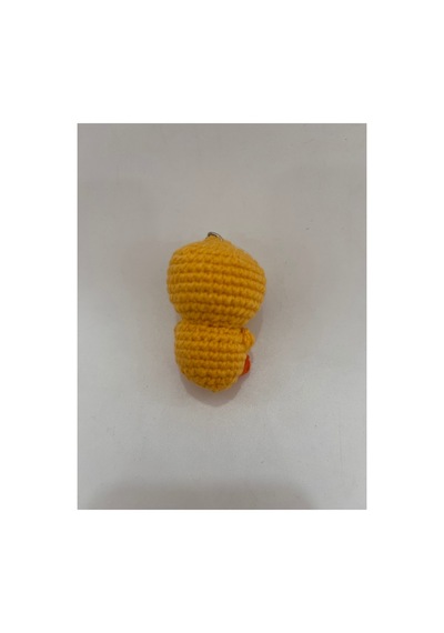 El Örgüsü Ördek Anahtarlık Amigurumi Mini Çanta Süsü El Yapımı Hediyelik Sarı Sarı