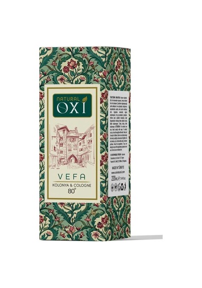 Oxi Natural Premium 80 Kolonya 220ml Cam Şişe Kutulu - Vefa