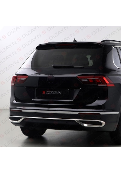 S-Dizayn Vw Tiguan Krom Egzoz Görünümü Difüzör 3 Parça 2020 Üzeri