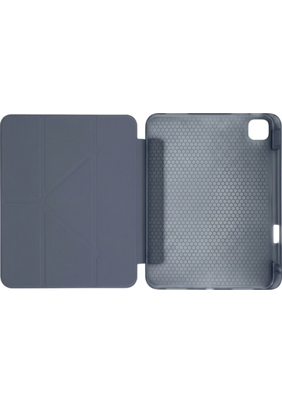 Ps Apple Uyumlu iPad Pro 11 İnç M5 / M4 Tri Folding Standlı Kılıf - Gri Kapaklı Kılıf