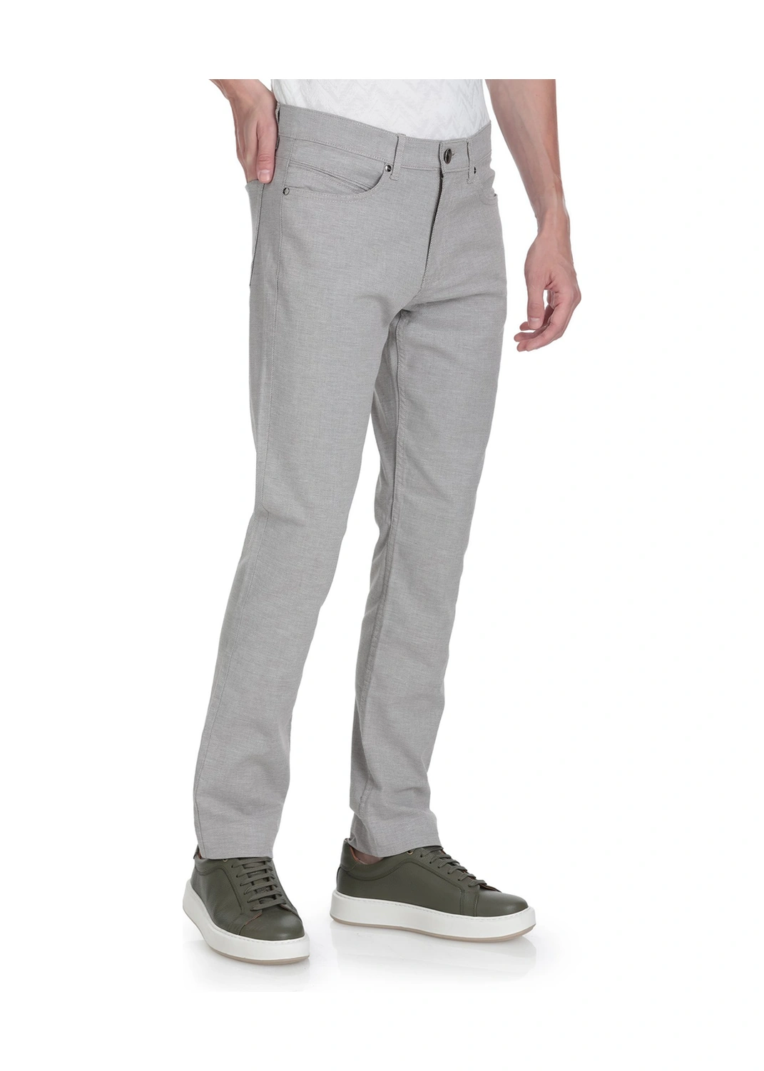 Hatemoğlu Beyaz Regular Fit Bisiklet Yaka Tişört 35797 350501