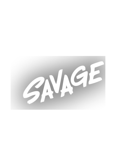 Savage Araba Sticker 17x17 Cm Beyaz