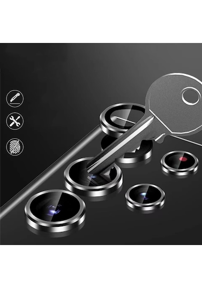 Kilifone - Samsung Uyumlu Galaxy S23 Fe - Kamera Lens Koruyucu Cam Filmi - Mor