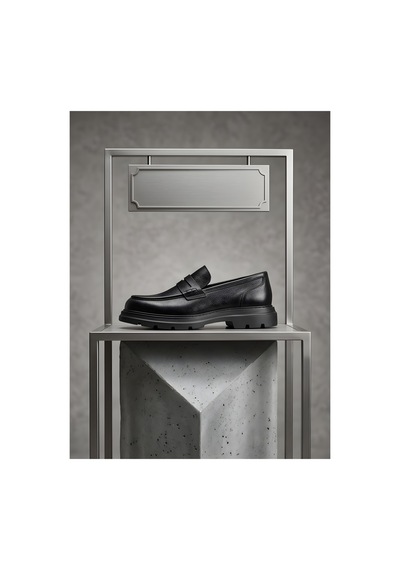 Crc Ayakkabı Siyah Deri Bold-sole Erkek Ayakkabı - Iconic Silhouette Tasarım