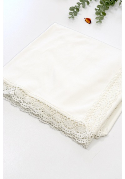 Kız Erkek Bebek Çift Katlı Natural Dantelli Lüks Penye Battaniye Stl6699 Beyaz - Fuşya