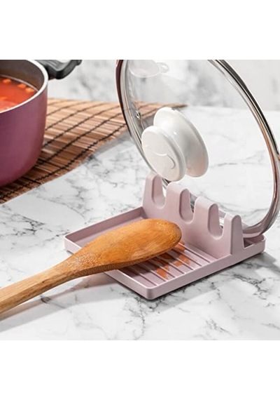 Kaşık Ve Kapak Tutucu - Kapak Standı Kaşık Kepçe Altlığı Düzenleyici Organizer