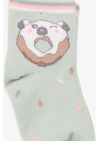 Katamino Breeze Kız Çocuk Soket Çorap Donut Desenli Mint Yeşili (1-2-9-10 Yaş)
