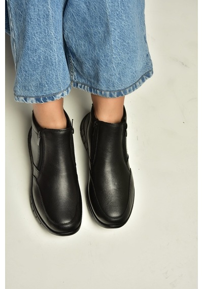 Fox Shoes Z555260203 Siyah Hakiki Deri Kadın Bot