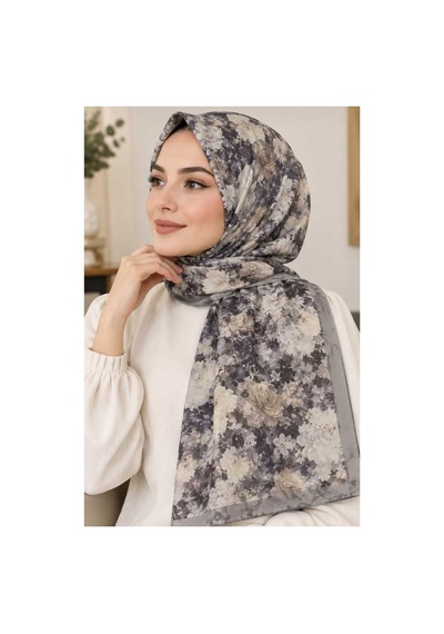 Meyynora Concept Vual Şal Çicek Desen Gri - 935507868 Gri - 935507868 Gri