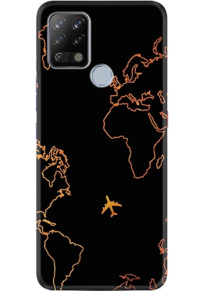Tecno Pova Kilif Silikon Desen Harita Ve Uçak 1777 537534095
