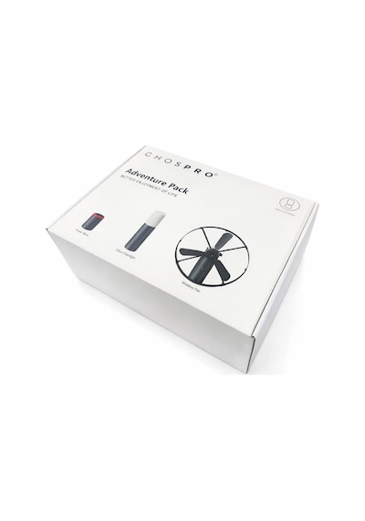 Ghospro Yaşam Kiti Tripdlu Vantilator Fener Powerbank Sinek Kovucu Siyah