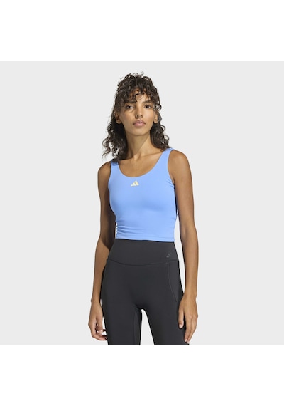 Adidas 3 Stripes Studio All Me Light Support Kadın Mavi Antrenman Atleti Kv4683