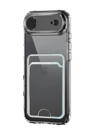Apple Uyumlu iPhone 17 Air Kart Şeffaf Silikon - Şeffaf 0.2M-Çok Renkli