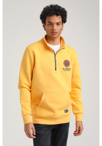 New World Polo Hardal Slim Fit Half-zip Sweatshirt 23fwm64064-hardal Hardal