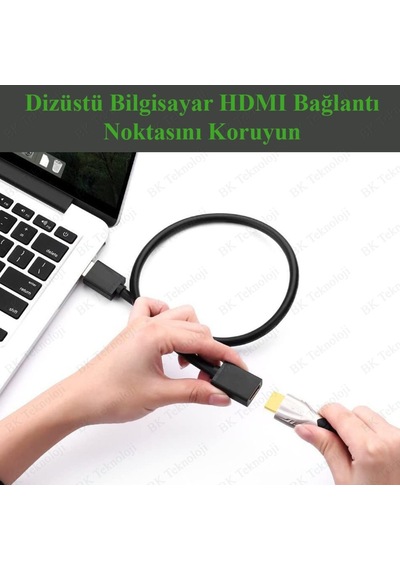 Hdmı 1.4 Erkek-Dişi Kısa Uzatma Kablosu 3D Full Hd - 30Cm