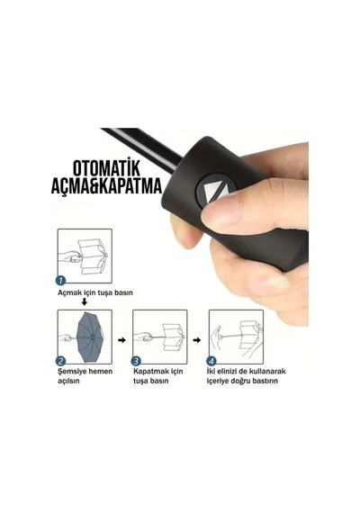 Kompakt Otomatik Şemsiye Bordo Kılıflı Dayanıklı Tasarım