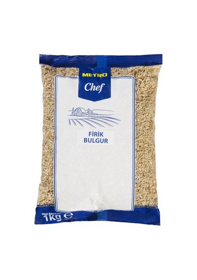 Metro Chef Firik Bulgur 1 Kg - Yeşil Tane Yapısı Ve İs Aromalı Geleneksel Lezzet 4'li Avantaj P Tarı