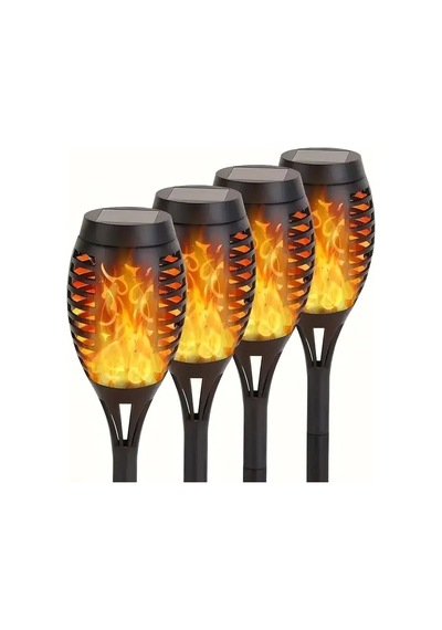 12 Ledli Alevli Solar Bahçe Aydınlatma Bx40