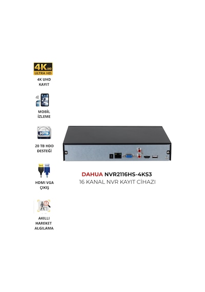 Nvr2116hs-4ks3 16 Kanal Profesyonel Güvenlik Nvr