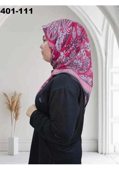 Eylül İpek Etnik Desen Soft Eşarp 401-111 Çok Renkli