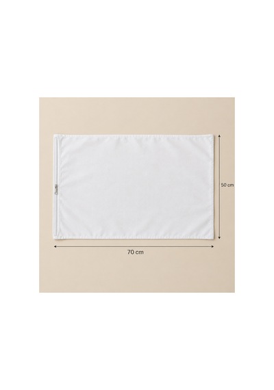 Derin %100 Pamuklu, Nefes Alabilen, Fermuarlı Tekstil Saklama Hurcu/ Yastık Kılıfı/dolgusuz 50 70 Cm Beyaz