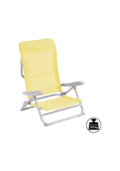 Outwell Seaford 4 Pozisyonlu & Konforlu Katlanır Plaj Sandalyesi Sunburst Sarı