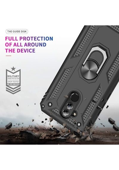 Huawei Mate 20 Lite Yüzüklü Standli Vega Kilif Ekran Koruyucu 510330837