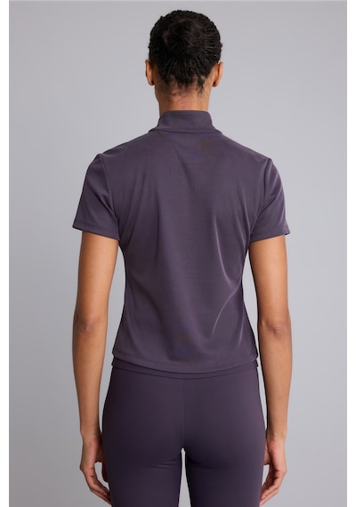 Defacto Standart Fit Yarım Fermuarlı Dik Yaka Sporcu Kısa Kollu Basic Tişört H4539ax26aupr467 Mor-pr467