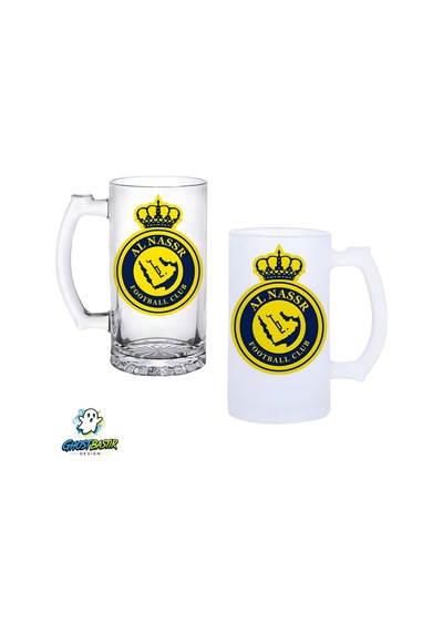 Al Nassr F.c. Kulplu Bira Bardağı Buzlu Veya Şeffaf Seçenekli 0267