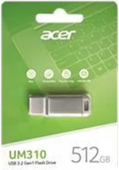 Acer 512gb Usb3.2 Um310-512gb Metal Flash Bellek 120-100 Mb-s Okuma-yazma