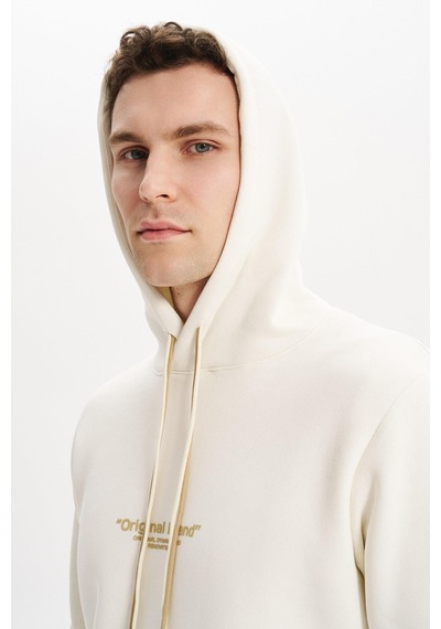 AR-MA Arma Erkek Kapüşonlu Sweatshirt Örme 3 İplik Şardonlu, Yazı Baskılı,cepsiz,sade Ve Şık, Regular Fit K30254628802 Ekru AR-MA Arma Erkek Kapüşonlu Sweatshirt Örme 3 İplik Şardonlu, Yazı Baskılı,cepsiz,sade Ve Şık, Regular Fit K30254628802 Ekru