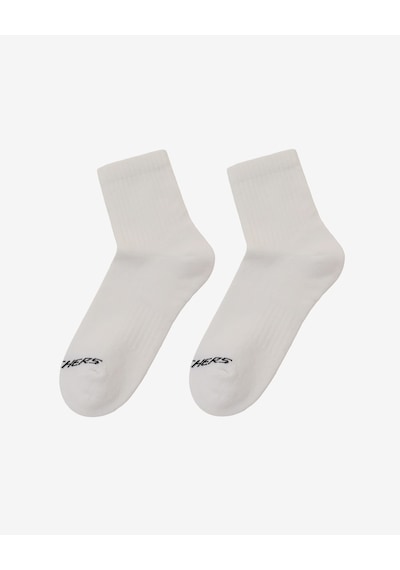Skechers 3'lü Paket Sport Yarı Destekli Bilek Üstü Çorap Unisex Beyaz Çorap S2520320-2325