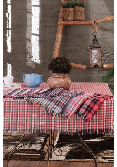 Kara Tezgah Dokuma Otantik Masa Örtüsü 140 x 140 CM 3 Adet
