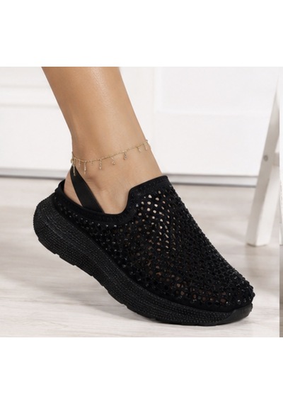 N Napa Shoe Np.9557.siyah Taşlı Napa Shoe Siyah Taşlı Kadın Sandalet / Sabo Terlik