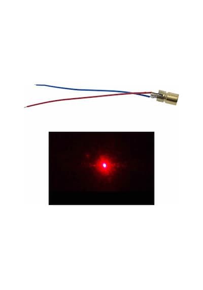 Kablolu Nokta Lazer Modül Metal Kafa 3V 5V 650Nm Kırmızı