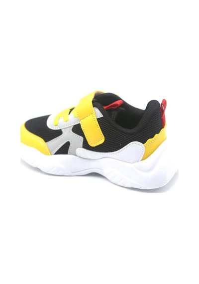 Pepino 1634 Unisex Çocuk Spor Ayakkabı Siyah Sarı Siyah - Sarı