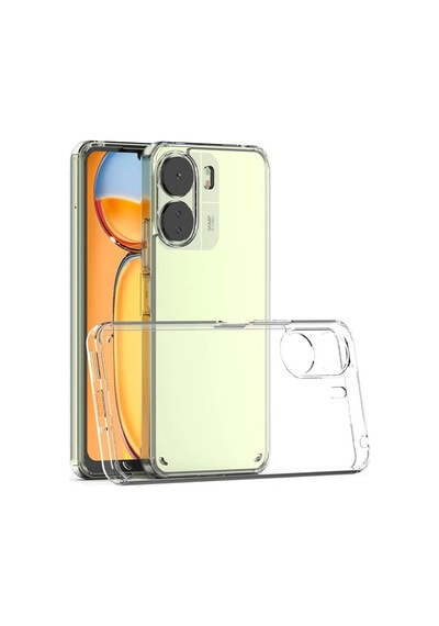 Xiaomi Redmi 13c Kılıf Lüx Şeffaf Silikon Düz Renkli