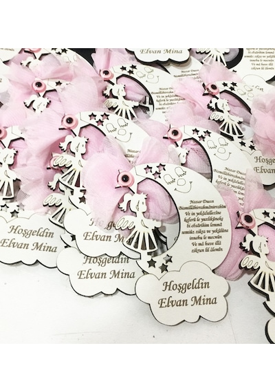 Estölye Ahşap Veya Pleksi Nazardualı Aydede Ve Kız Bebek Figürlü Magnet Estölye Ahşap Veya Pleksi Nazardualı Aydede Ve Kız Bebek Figürlü Magnet