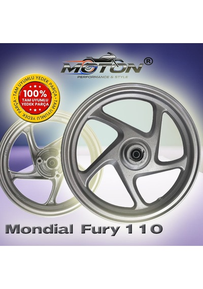 Mondial Fury 110 Ön Jant 12 İnç Gri