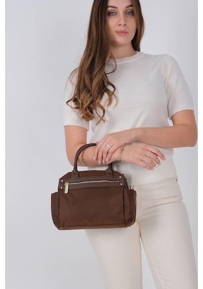 Silver Polo Sp1219 Kadın El Çantası Saten Kahve-kahve
