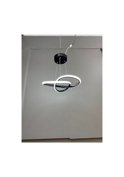 Yüksek Aydınlatmalı Kardelen Model Siyah Gövde Rengi Sarkıt Modern 3 Renk Led Avize