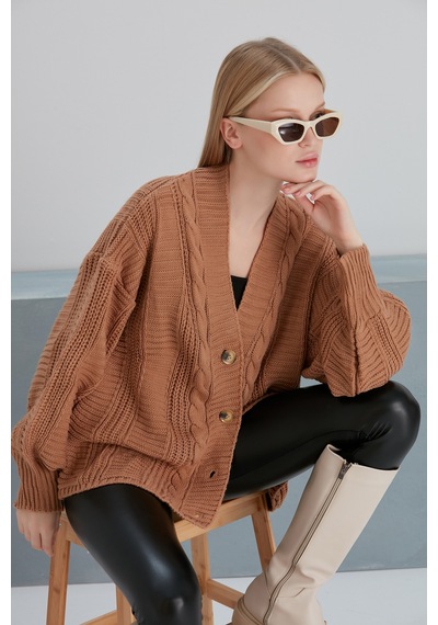 Alisa Kısa Hırka Camel